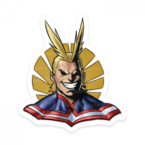 All Might Vinil 7 x 6,3 cm  Corte Total Tinta Eco Solvente 