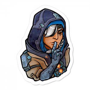 Ana Overwatch Vinil 7,5 x 5,4 cm  Corte Total Tinta Eco Solvente 