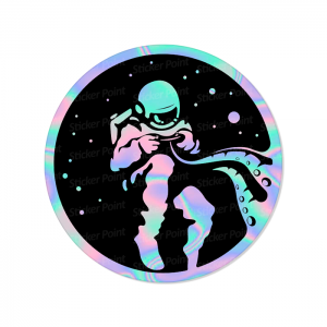 Astronauta Holo Vinil 10x10  Corte Total Tinta Eco Solvente Holográfico