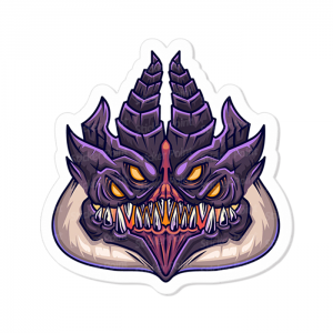 Azmodan Vinil 7 x 6,9 cm  Corte Total Tinta Eco Solvente 