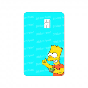 Bart Simpson Vinil 5,4 x 8,6 cm  Laminado Tinta Eco Solvente Adesivo para Cartão de Crédito