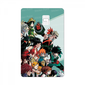 Boku No Hero Vinil 5,4 x 8,6 cm  Laminado Tinta Eco Solvente Adesivo para Cartão de Crédito