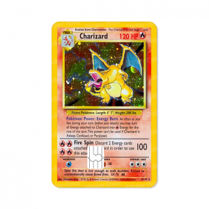 Charizard 2 Vinil 5,4 x 8,6 cm  Laminado Tinta Eco Solvente Adesivo para Cartão de Crédito