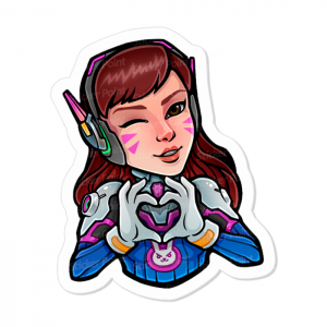D.VA Overwatch Vinil 7 x 5,7 cm  Corte Total Tinta Eco Solvente 