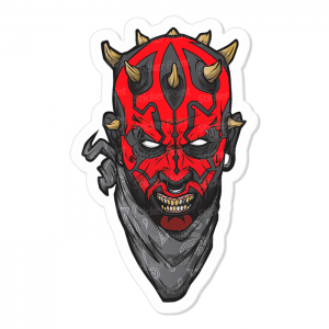 Darth Maul Vinil 7,5 x 5,4 cm  Corte Total Tinta Eco Solvente 