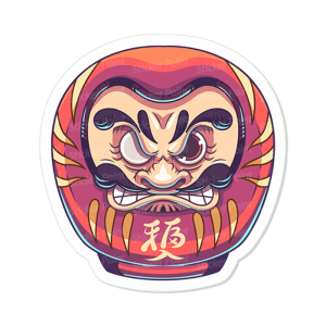 Daruma Vinil 7 x 6,7 cm  Corte Total Tinta Eco Solvente 