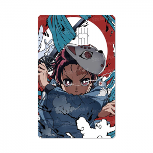 Demon Slayer Vinil 5,4 x 8,6 cm  Laminado Tinta Eco Solvente Adesivo para Cartão de Crédito