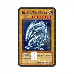 Dragão Branco Yu-Gi-Oh! Vinil 5,4 x 8,6 cm  Laminado Tinta Eco Solvente Adesivo para Cartão de Crédito