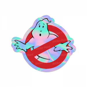 Ghostbusters HOLO Vinil 11 x 10 cm  Corte Total Tinta Eco Solvente Holográfico