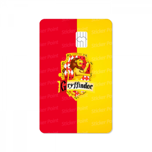 Gryffindor Vinil 5,4 x 8,6 cm  Laminado Tinta Eco Solvente Adesivo para Cartão de Crédito