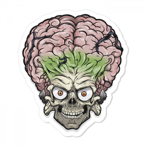 HeadBrain Vinil 7,5 x 5,4 cm  Corte Total Tinta Eco Solvente 