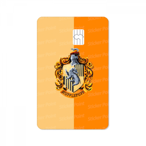 Hufflepuff Vinil 5,4 x 8,6 cm  Laminado Tinta Eco Solvente Adesivo para Cartão de Crédito