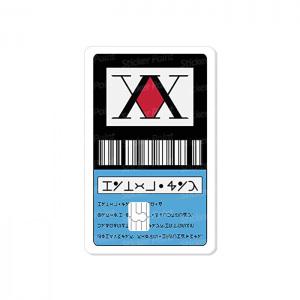 Hunter x Hunter License Vinil 5,4 x 8,6 cm  Laminado Tinta Eco Solvente Adesivo para Cartão de Crédito