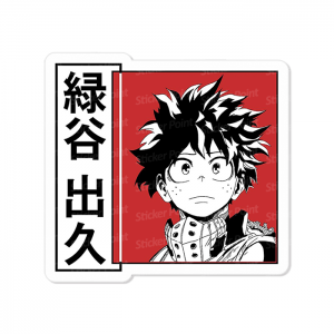 Izuku Midoriya Vinil 7,5 x 6,5 cm  Corte Total Tinta Eco Solvente 