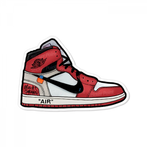 Jordan 1 Off-White Chicago Vinil 5x8 cm  Corte Total Tinta Eco Solvente @brushsneakers
