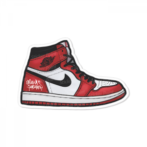 Jordan 1 Retro High Chicago Vinil 5x8 cm  Corte Total Tinta Eco Solvente @brushsneakers