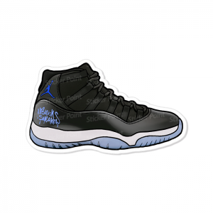 Jordan 11 Retro Space Jam Vinil 5x8 cm  Corte Total Tinta Eco Solvente @brushsneakers