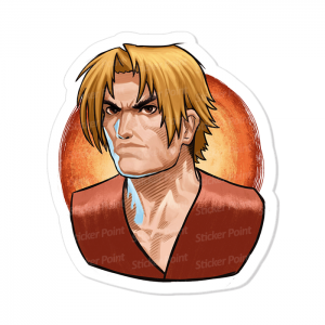 Ken Street Fighter Vinil 7,5 x 5,4 cm  Corte Total Tinta Eco Solvente 
