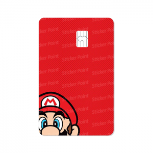 Mario Red Vinil 5,4 x 8,6 cm  Laminado Tinta Eco Solvente Adesivo para Cartão de Crédito