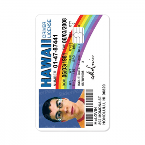 McLovin Vinil 5,4 x 8,6 cm  Laminado Tinta Eco Solvente Adesivo para Cartão de Crédito