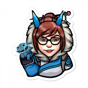 Mei Overwatch Vinil 7,5 x 5,4 cm  Corte Total Tinta Eco Solvente 
