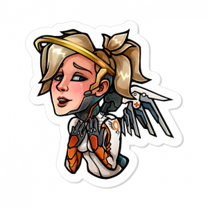 Mercy Vinil 7,5 x 5,4 cm  Corte Total Tinta Eco Solvente 