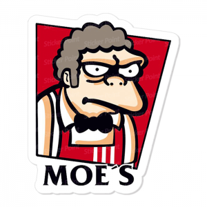 Moes Vinil 7 x 5,8 cm  Corte Total Tinta Eco Solvente 