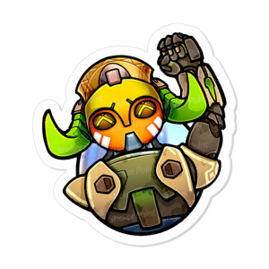 Orisa Overwatch Vinil 7,5 x 5,4 cm  Corte Total Tinta Eco Solvente 