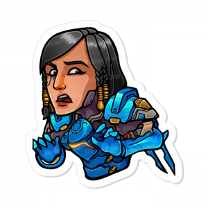 Pharah Overwatch Vinil 7 x 6,5 cm  Corte Total Tinta Eco Solvente 