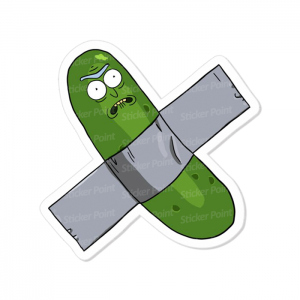 Pickle Rick Vinil 7,5 x 5,3 cm  Corte Total Tinta Eco Solvente 