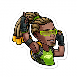 Lucio Overwatch Vinil 7,5 x 5,4 cm  Corte Total Tinta Eco Solvente 