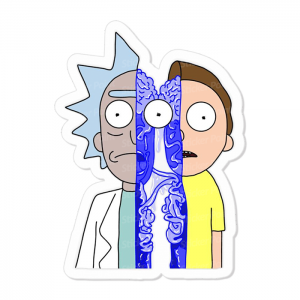 Rick e Morty Vinil 7,5 x 7,5 cm  Corte Total Tinta Eco Solvente 