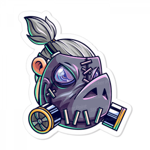 Roadhog Overwatch Vinil 7,5 x 5,4 cm  Corte Total Tinta Eco Solvente 
