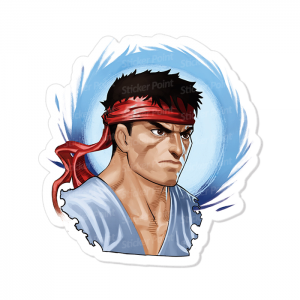 Ryu Street Fighter Vinil 7,5 x 5,4 cm  Corte Total Tinta Eco Solvente 