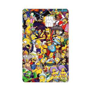 Simpsons Vinil 5,4 x 8,6 cm  Laminado Tinta Eco Solvente Adesivo para Cartão de Crédito