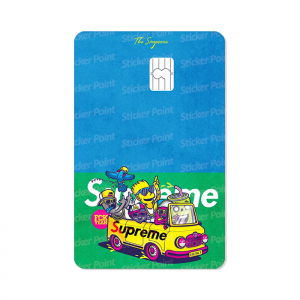 Simpsons Supreme Vinil 5,4 x 8,6 cm  Laminado Tinta Eco Solvente Adesivo para Cartão de Crédito