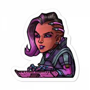 Sombra Overwatch Vinil 7 x 6,5 cm  Corte Total Tinta Eco Solvente 