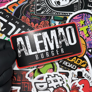 Sticker Premium Adesivo Vinílico   Laminado Brilho Proteção UV