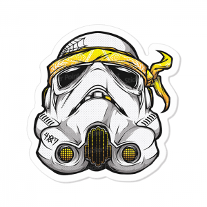 Stormtrooper Vinil 7,5 x 5,4 cm  Corte Total Tinta Eco Solvente 