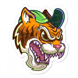 Tiger Vinil 7,5 x 5,4 cm  Corte Total Tinta Eco Solvente 
