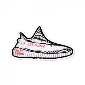 Yeezy Boost 350 V2 Zebra Vinil 5x8 cm  Corte Total Tinta Eco Solvente @brushsneakers
