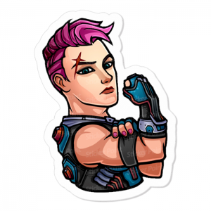 Zarya Overwatch Vinil 7,5 x 5,6 cm  Corte Total Tinta Eco Solvente 